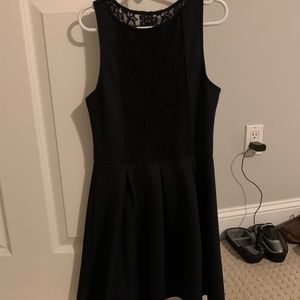 black lace dress with ties from Abercrombie